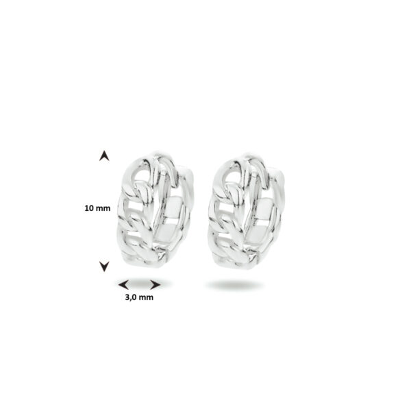 klapoorringen schakel zilver gerhodineerd - Afbeelding 4