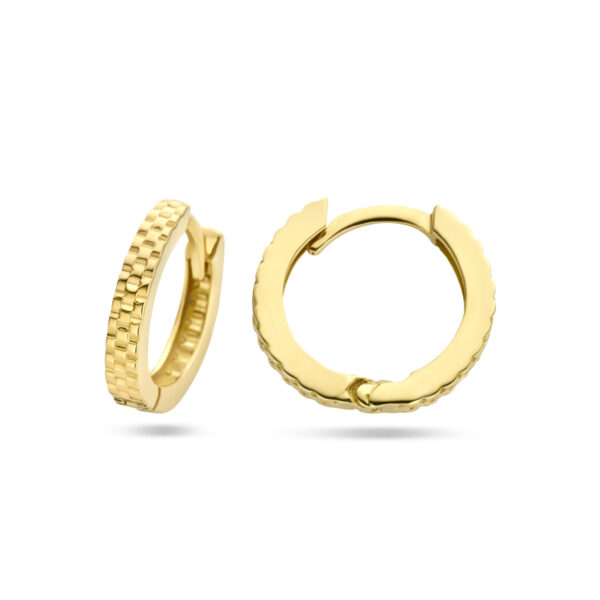 klapoorringen schakelmotief 14K geelgoud - Afbeelding 3