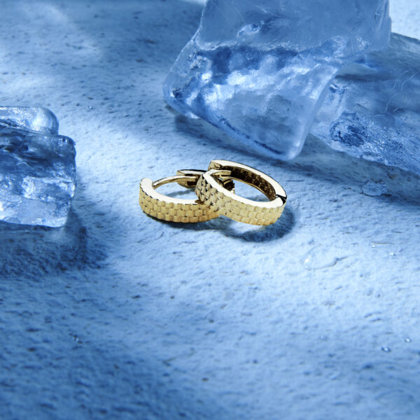 klapoorringen schakelmotief 14K geelgoud - Afbeelding 5