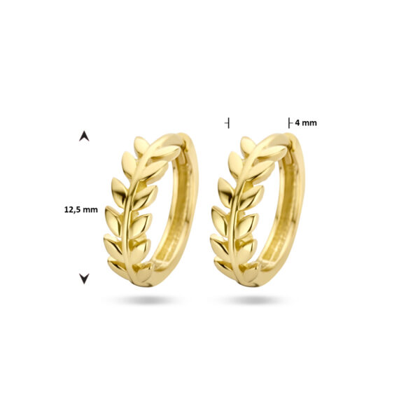 klapoorringen veer 14K geelgoud - Afbeelding 4