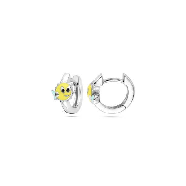 klapoorringen vis 10,5 mm zilver gerhodineerd - Afbeelding 3