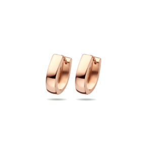 klapoorringen vlak 12 mm 14K roségoud