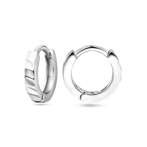 klapoorringen vlak 12 mm zilver gerhodineerd - Afbeelding 3
