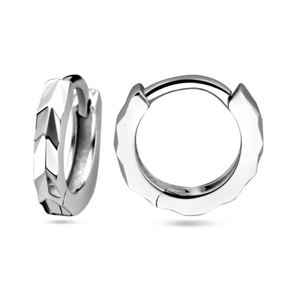 klapoorringen vlak 12 mm zilver gerhodineerd - Afbeelding 3