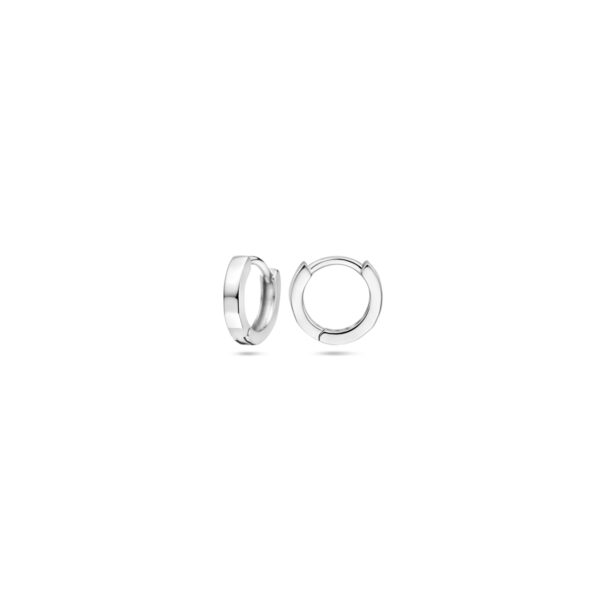 klapoorringen vlak 12 mm zilver gerhodineerd - Afbeelding 3