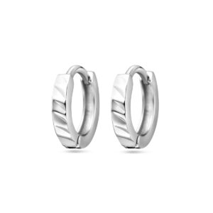 klapoorringen vlak 12 mm zilver gerhodineerd