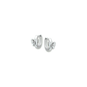 klapoorringen vlinder 10 mm zilver gerhodineerd