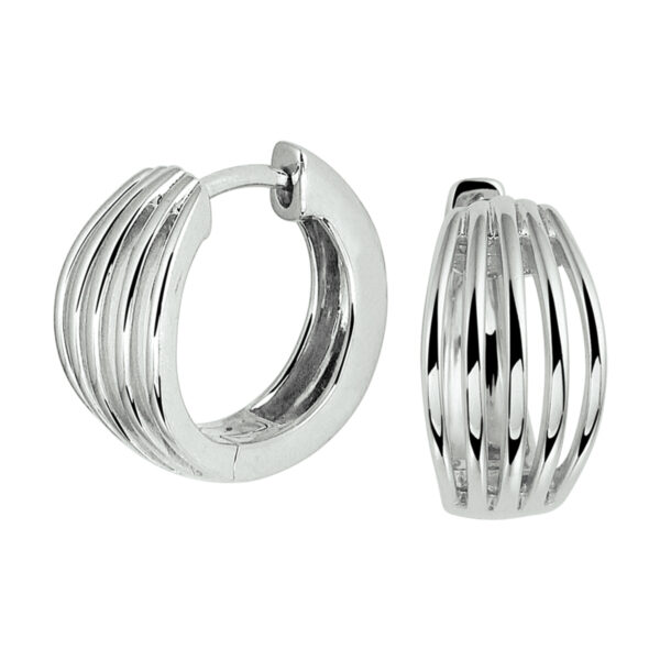 klapoorringen zilver gerhodineerd - Afbeelding 2