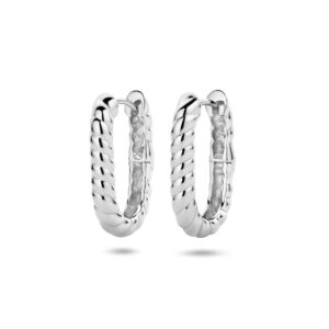 klapoorringen zilver gerhodineerd
