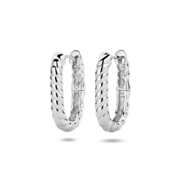 klapoorringen zilver gerhodineerd