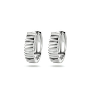 klapoorringen zilver gerhodineerd