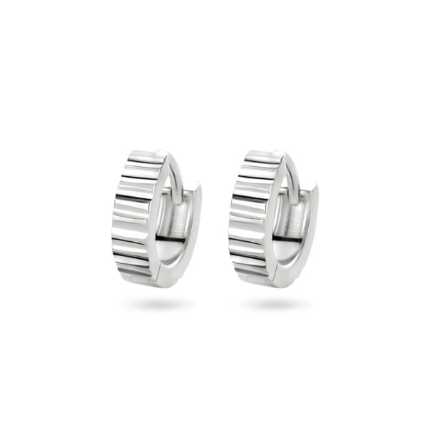 klapoorringen zilver gerhodineerd
