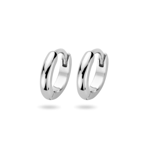 klapoorringen zilver gerhodineerd