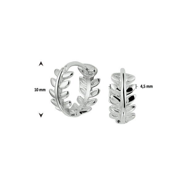 klapoorringen zilver gerhodineerd - Afbeelding 3