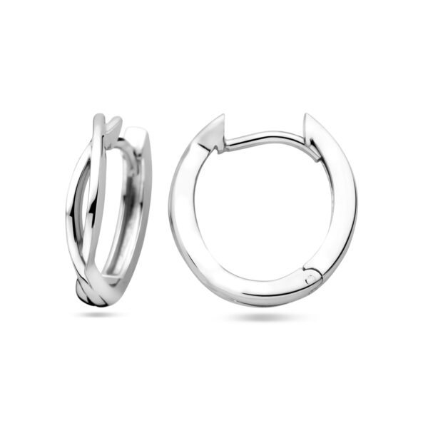 klapoorringen zilver gerhodineerd - Afbeelding 3