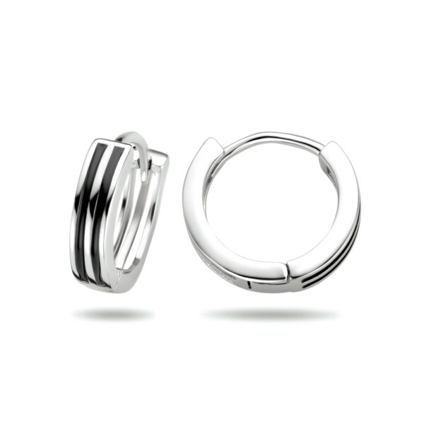 klapoorringen zilver gerhodineerd - Afbeelding 3