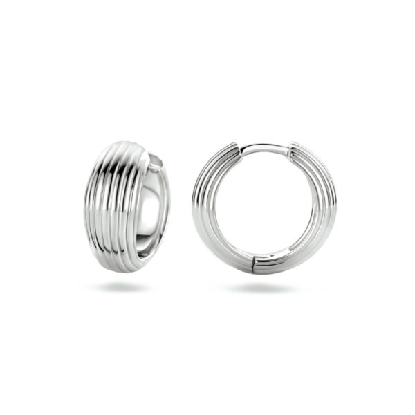 klapoorringen zilver gerhodineerd - Afbeelding 3