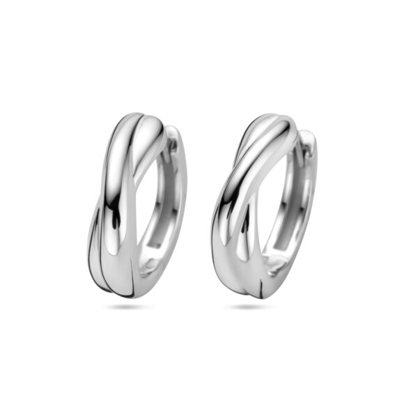 klapoorringen zilver gerhodineerd