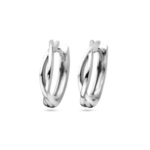 klapoorringen zilver gerhodineerd
