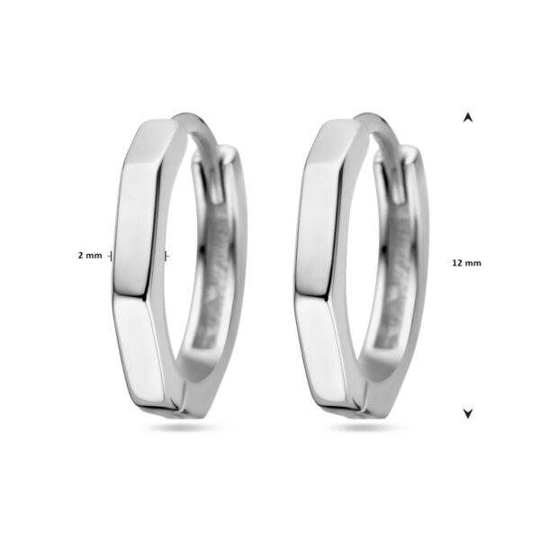klapoorringen zilver gerhodineerd - Afbeelding 4