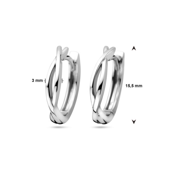 klapoorringen zilver gerhodineerd - Afbeelding 4
