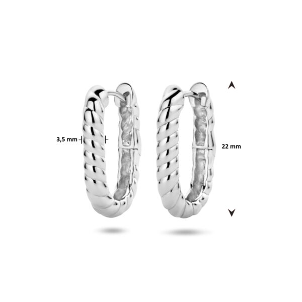 klapoorringen zilver gerhodineerd - Afbeelding 4