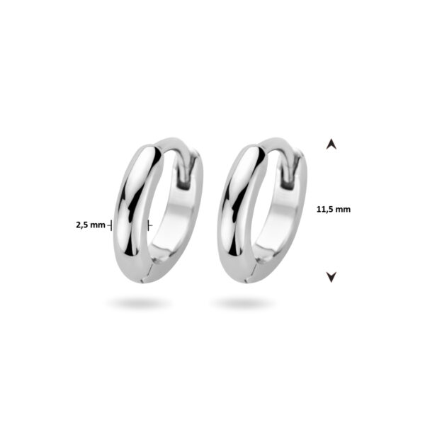 klapoorringen zilver gerhodineerd - Afbeelding 4
