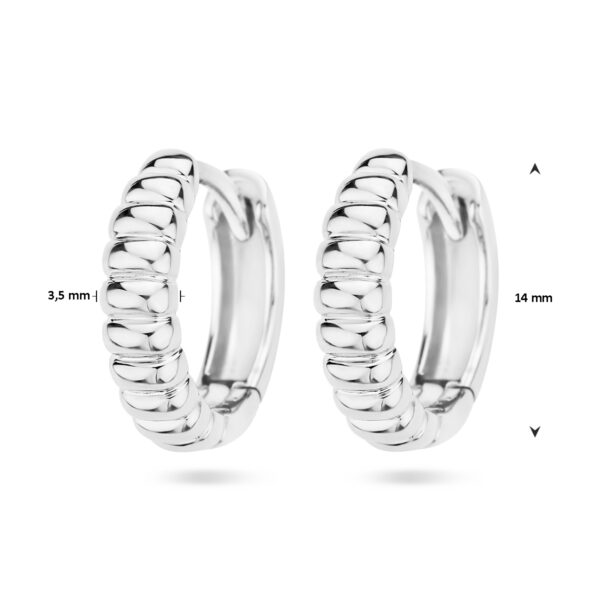 klapoorringen zilver gerhodineerd - Afbeelding 4
