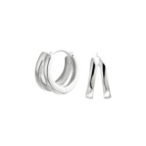 klapoorringen zilver gerhodineerd