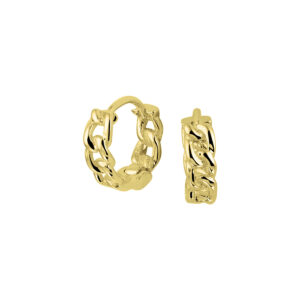 klapoorringen zilver verguld (geel)