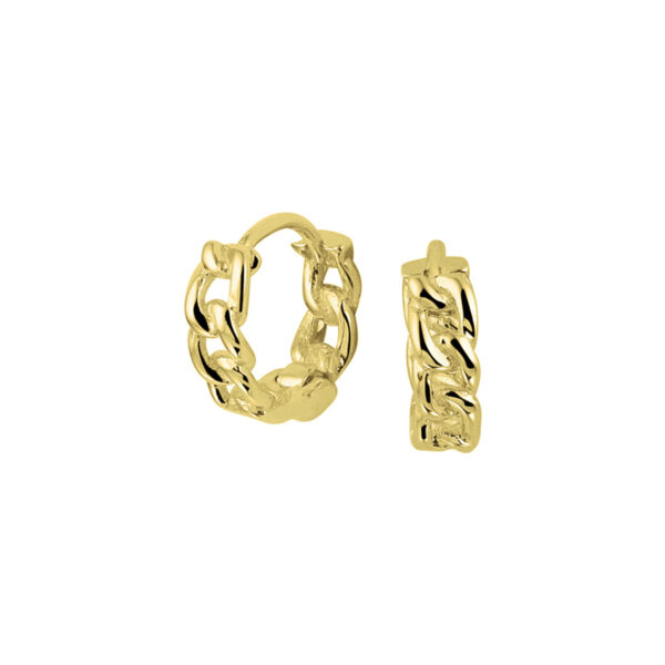 klapoorringen zilver verguld (geel)