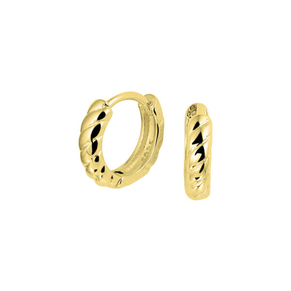 klapoorringen zilver verguld (geel)