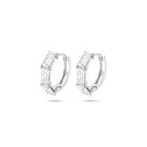 klapoorringen zirkonia 15,5 mm zilver gerhodineerd