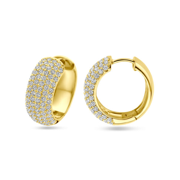 klapoorringen zirkonia 20,5 mm 1 micron zilver verguld (geel) - Afbeelding 3
