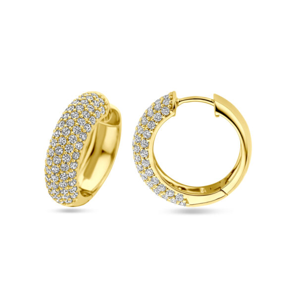 klapoorringen zirkonia 21 mm 1 micron zilver verguld (geel) - Afbeelding 3