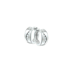 klapoorringen zirkonia poli/mat 14,5 mm zilver gerhodineerd