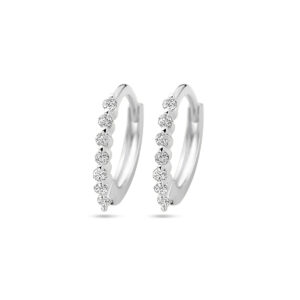 klapoorringen zirkonia zilver gerhodineerd