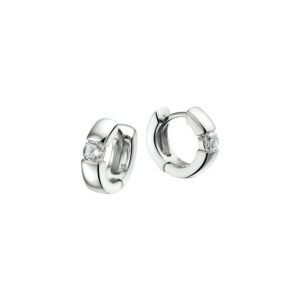 klapoorringen zirkonia zilver gerhodineerd