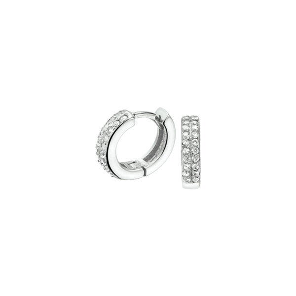 klapoorringen zirkonia zilver gerhodineerd