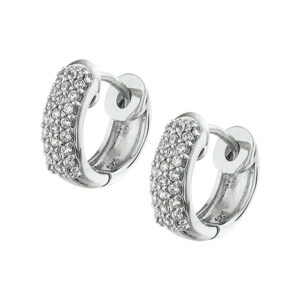 klapoorringen zirkonia zilver gerhodineerd