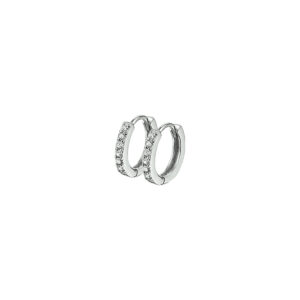 klapoorringen zirkonia zilver gerhodineerd