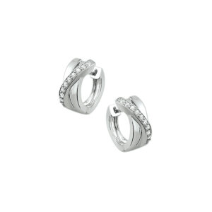 klapoorringen zirkonia zilver gerhodineerd