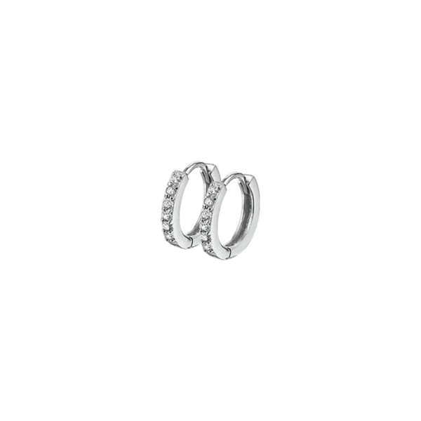 klapoorringen zirkonia zilver gerhodineerd