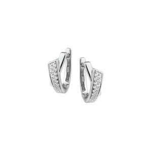 klapoorringen zirkonia zilver gerhodineerd