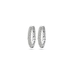 klapoorringen zirkonia zilver gerhodineerd