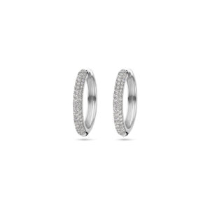 klapoorringen zirkonia zilver gerhodineerd