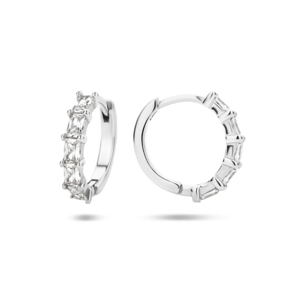 klaproorringen zirkonia zilver gerhodineerd - Afbeelding 3