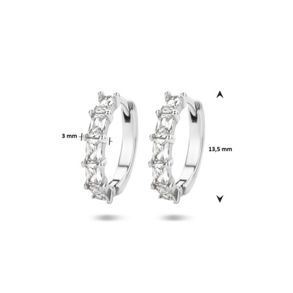 klaproorringen zirkonia zilver gerhodineerd - Afbeelding 4