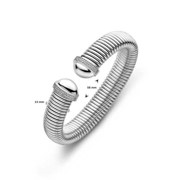 klemband tubogas zirkonia 13 mm zilver gerhodineerd - Afbeelding 4