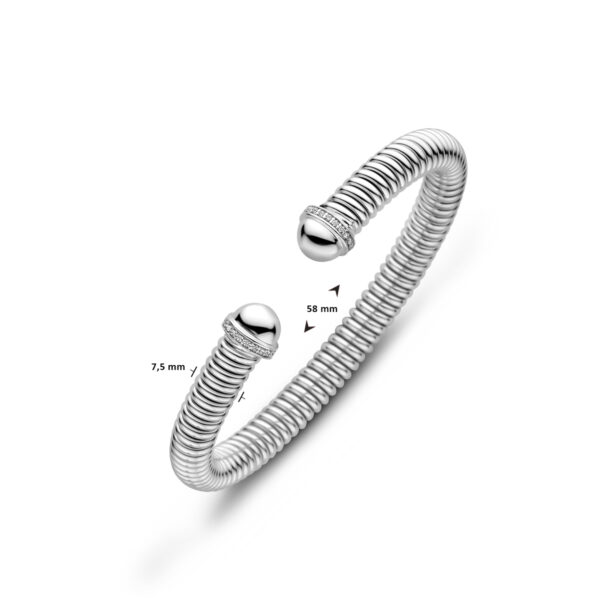 klemband tubogas zirkonia 7,5 mm zilver gerhodineerd - Afbeelding 4
